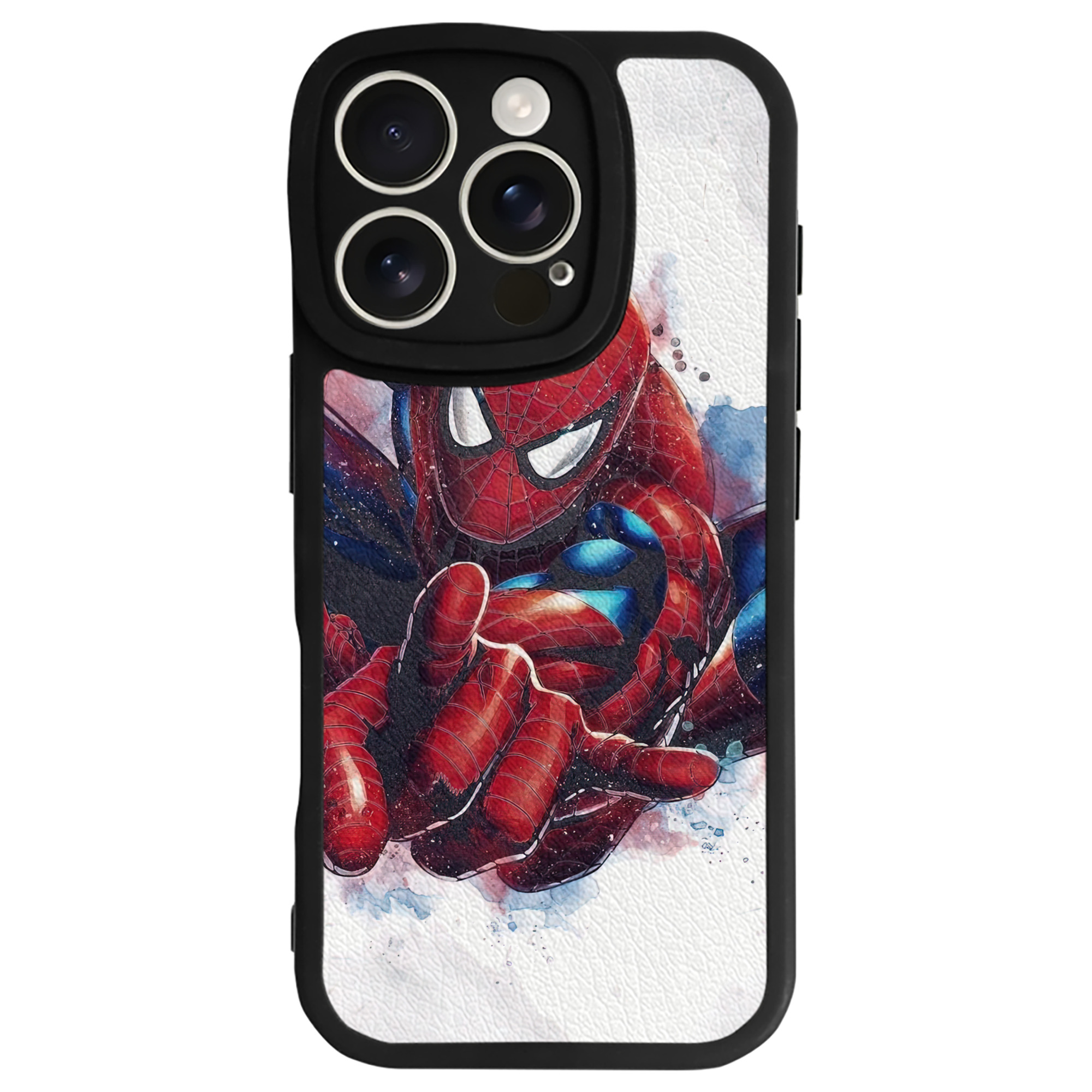 Spider Man スパイダーマン 【iPhone 16シリーズ対応】シリコンスマホケース（レザー調） 材質：シリコン